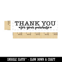 Thank You for Your Purchase Rectangle Rubber Stamp for Stamping Crafting