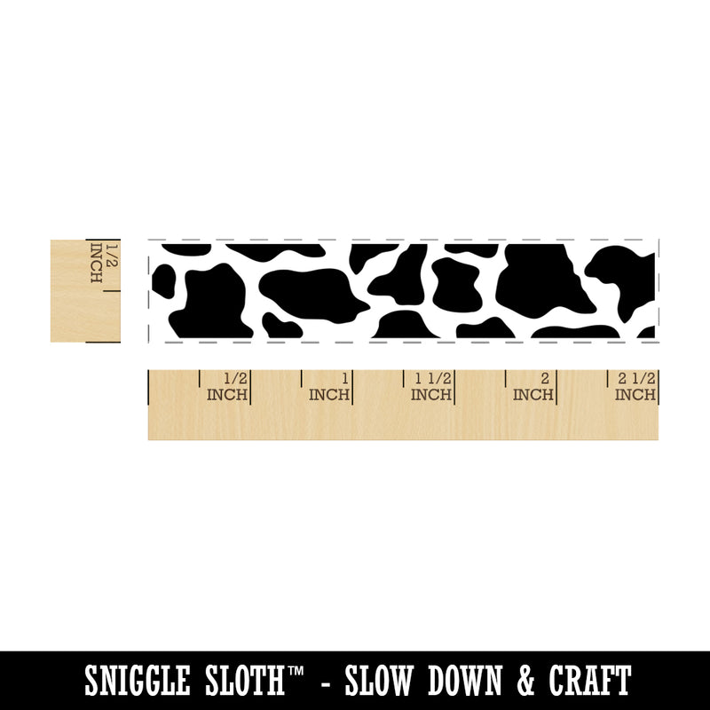 Cow Spots Animal Print Pattern Rectangle Rubber Stamp for Stamping Crafting