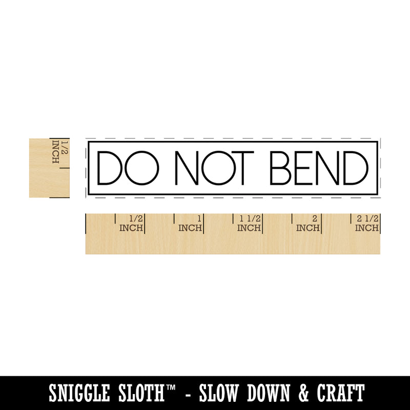 Do Not Bend with Border Minimalistic Rectangle Rubber Stamp for Stamping Crafting