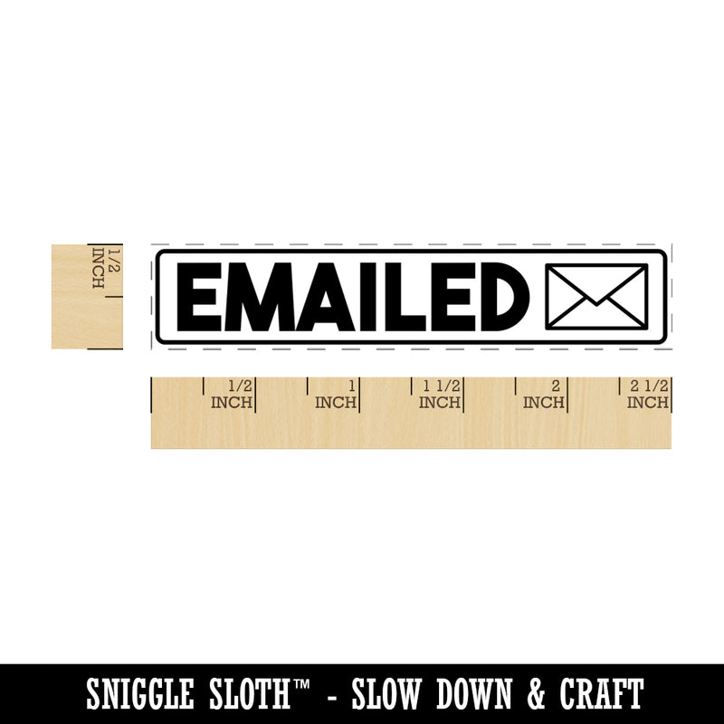 Emailed Office Filing Envelope Rectangle Rubber Stamp for Stamping Crafting