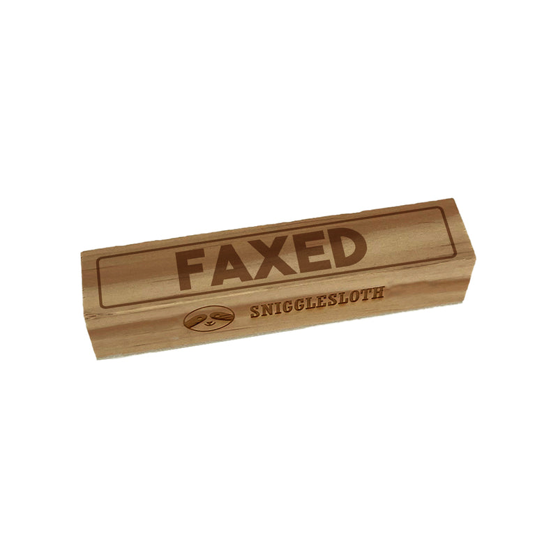 Faxed Office Filing Rectangle Rubber Stamp for Stamping Crafting
