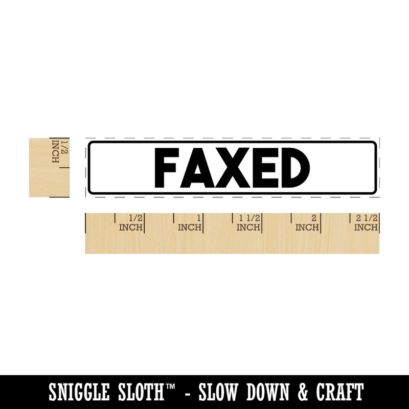 Faxed Office Filing Rectangle Rubber Stamp for Stamping Crafting