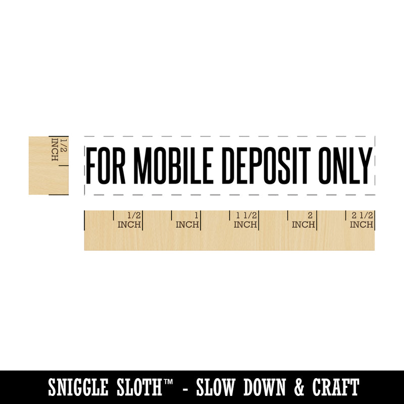 For Mobile Deposit Only Bank Check Rectangle Rubber Stamp for Stamping Crafting