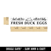 Fresh Duck Eggs Laid with Love Collected Daily Rectangle Rubber Stamp for Stamping Crafting