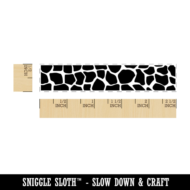 Giraffe Animal Print Pattern Rectangle Rubber Stamp for Stamping Crafting