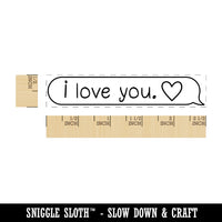 I Love You Chat Bubble Rectangle Rubber Stamp for Stamping Crafting