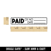 Paid Check Bold Number Date Business Office Accounting Rectangle Rubber Stamp for Stamping Crafting