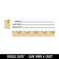 Password Keeper Website Username Rectangle Rubber Stamp for Stamping Crafting