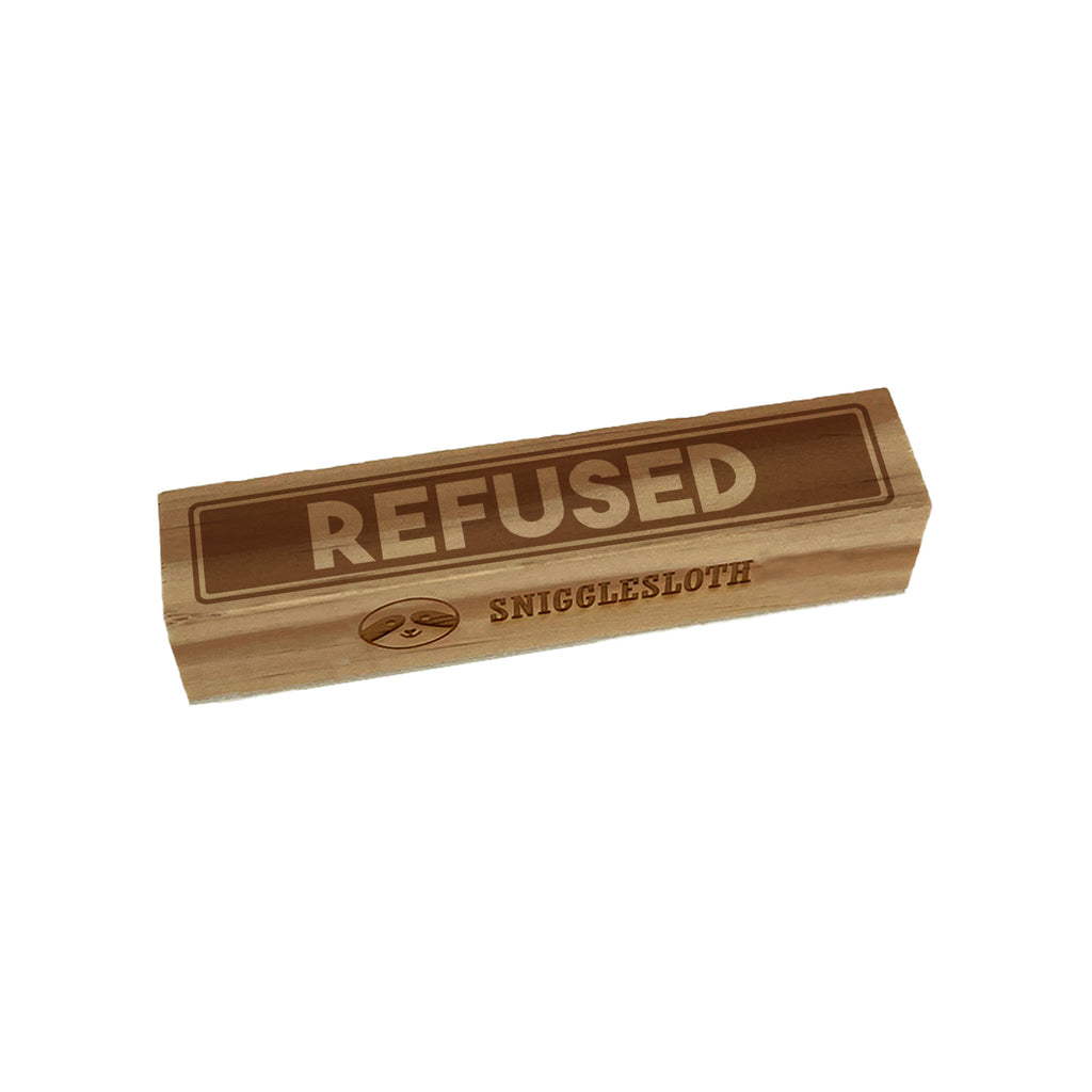 Refused Office Filing Rectangle Rubber Stamp for Stamping Crafting