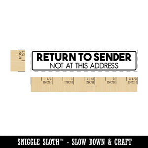 Return to Sender Not at This Address Mail Rectangle Rubber Stamp for Stamping Crafting