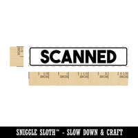 Scanned Office Document Filing Rectangle Rubber Stamp for Stamping Crafting
