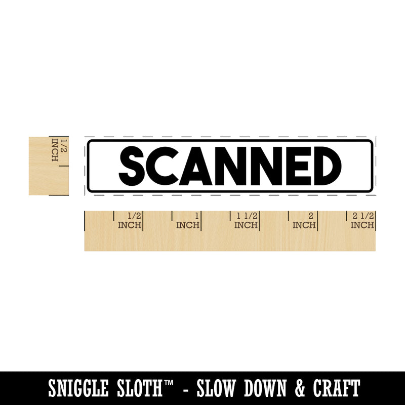 Scanned Office Document Filing Rectangle Rubber Stamp for Stamping Crafting