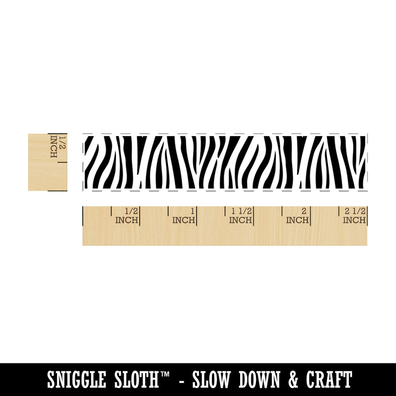 Zebra Stripes Animal Print Pattern Rectangle Rubber Stamp for Stamping Crafting