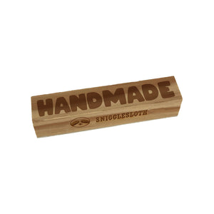 Bold Fun Capitalized Handmade Rectangle Rubber Stamp for Stamping Crafting