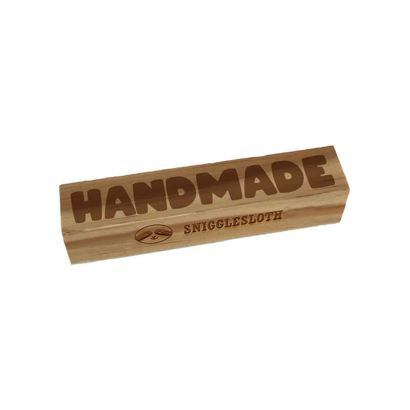 Bold Fun Capitalized Handmade Rectangle Rubber Stamp for Stamping Crafting