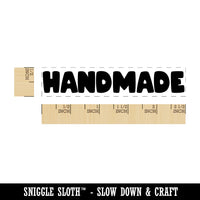 Bold Fun Capitalized Handmade Rectangle Rubber Stamp for Stamping Crafting