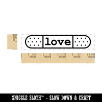Cute Love Bandage Healing Hope Rectangle Rubber Stamp for Stamping Crafting