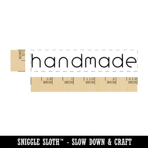 Simple Clean Lowercased Handmade Rectangle Rubber Stamp for Stamping Crafting