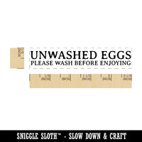 Unwashed Eggs Please Wash Before Enjoying Chicken Duck Goose Quail Rectangle Rubber Stamp for Stamping Crafting