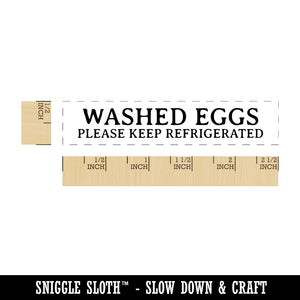 Washed Eggs Please Keep Refrigerated Chicken Duck Goose Quail Rectangle Rubber Stamp for Stamping Crafting