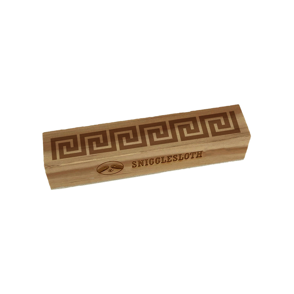 Classic Greek Key Meander Border Pattern Rectangle Rubber Stamp for Stamping Crafting