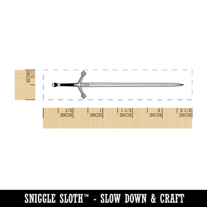 Scottish Claymore Two Handed Greatsword Long Sword Rectangle Rubber Stamp for Stamping Crafting
