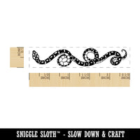 Twisted Slithering Striped Spotted Snake Serpent Rectangle Rubber Stamp for Stamping Crafting
