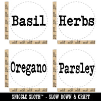 Herbs Oregano Basil Parsley Rubber Stamp Set for Stamping Crafting Planners