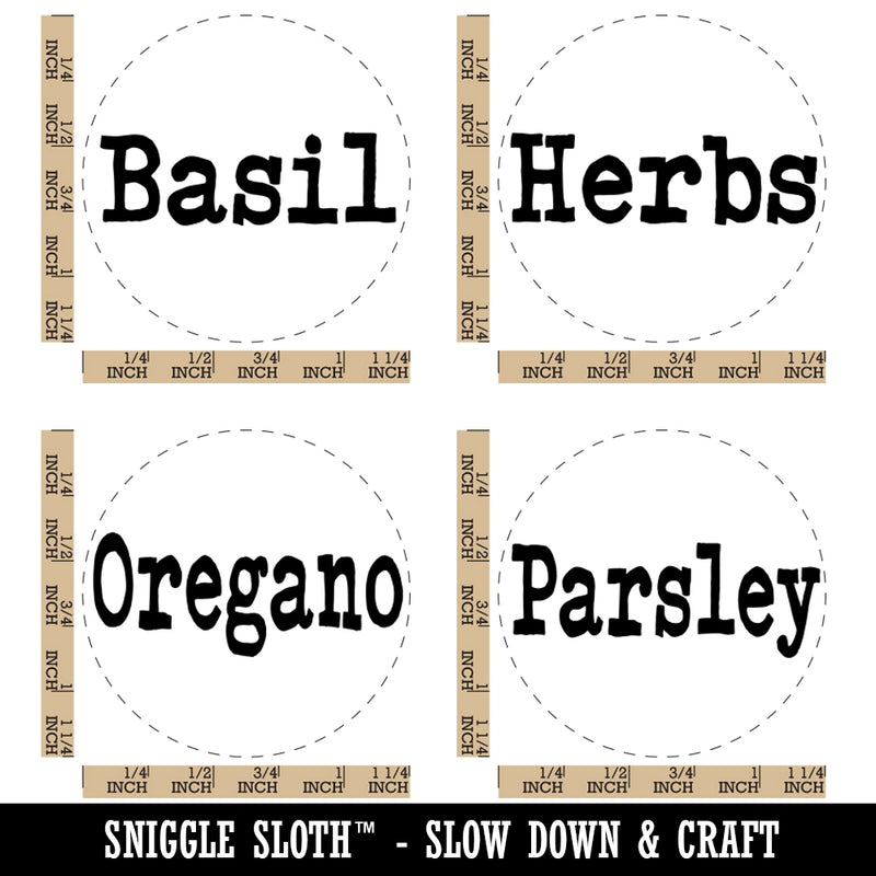 Herbs Oregano Basil Parsley Rubber Stamp Set for Stamping Crafting Planners