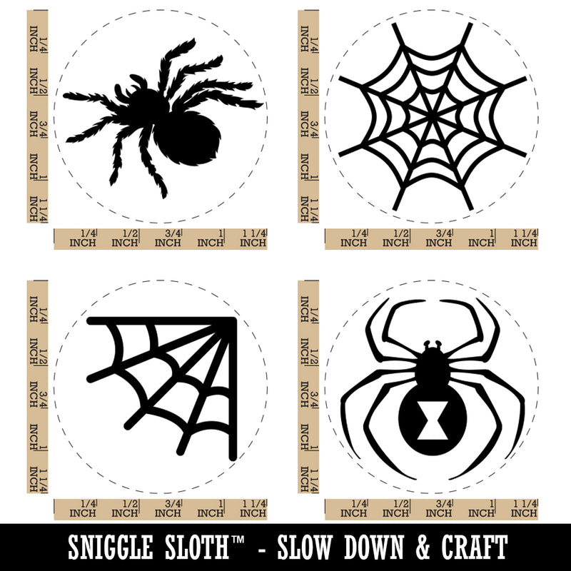 Black Widow Tarantula Spiders Web Rubber Stamp Set for Stamping Crafting Planners