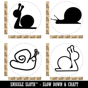 Snail Slow Doodle Outline Rubber Stamp Set for Stamping Crafting Planners