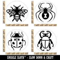 Insects Bee Beetle Spider Ladybug Rubber Stamp Set for Stamping Crafting Planners
