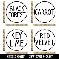 Flavor Scent Labels Red Velvet Carrot Black Forest Key Lime Rubber Stamp Set for Stamping Crafting Planners