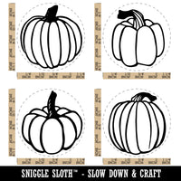 Fall Harvest Pumpkins Halloween Thanksgiving Rubber Stamp Set for Stamping Crafting Planners