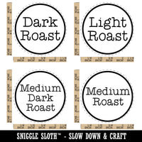 Coffee Labels Roast Light Medium Dark Rubber Stamp Set for Stamping Crafting Planners