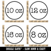 Ounce oz Weight Labels 8 10 12 16 Rubber Stamp Set for Stamping Crafting Planners