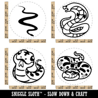 Snake Cobra Hognose Slithering Sassy Rubber Stamp Set for Stamping Crafting Planners