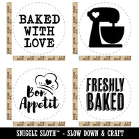 Freshly Baked with Love Baker Mixer Bon Appetit Rubber Stamp Set for Stamping Crafting Planners