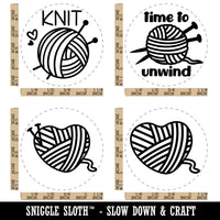 Knitting Knit Ball Heart of Yarn Rubber Stamp Set for Stamping Crafting Planners
