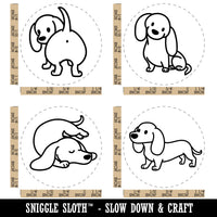 Dachshund Wiener Dogs Standing Sleeping Sitting Butt Rubber Stamp Set for Stamping Crafting Planners