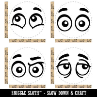 Cartoon Eyes Tired Raised Open Happy Rubber Stamp Set for Stamping Crafting Planners