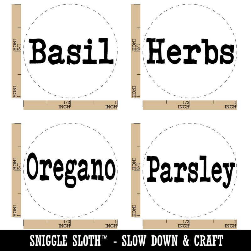 Herbs Oregano Basil Parsley Rubber Stamp Set for Stamping Crafting Planners