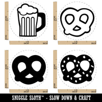 Oktoberfest German Soft Pretzel Beer Stein Rubber Stamp Set for Stamping Crafting Planners