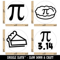 Pi Symbol 3.14 Piece of Pie Rubber Stamp Set for Stamping Crafting Planners