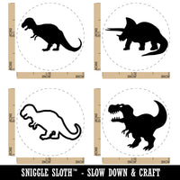 Tyrannosaurus Rex T-Rex Predator Prey Rubber Stamp Set for Stamping Crafting Planners