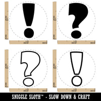 Question Exclamation Mark Punctuation Symbols Rubber Stamp Set for Stamping Crafting Planners