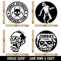 Zombie Undead Outbreak Response Team Rubber Stamp Set for Stamping Crafting Planners