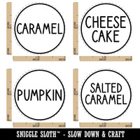 Flavor Scent Labels Caramel Salted Pumpkin Cheesecake Rubber Stamp Set for Stamping Crafting Planners