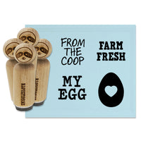 Egg From the Coop Heart Yolk Rubber Stamp Set for Stamping Crafting Planners