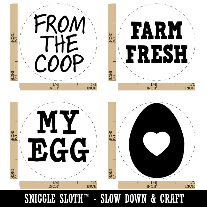 Egg From the Coop Heart Yolk Rubber Stamp Set for Stamping Crafting Planners